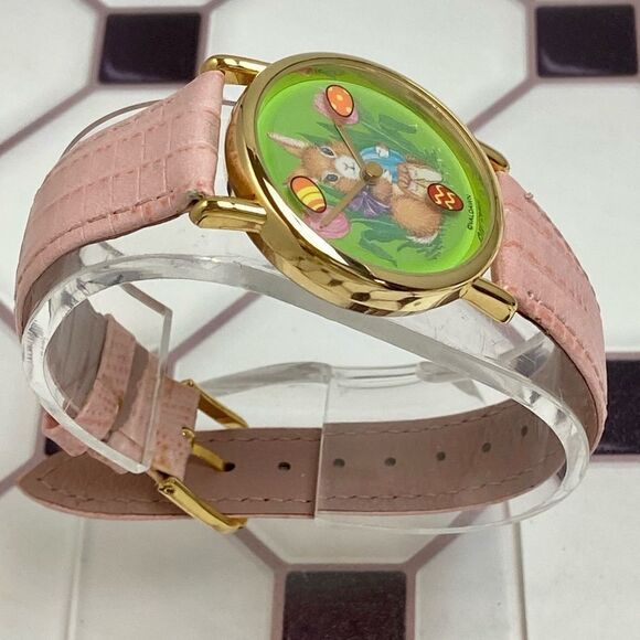 Vintage Valdawn Animated Easter Bunny Watch Rotating Easter Eggs - Picture 7 of 16